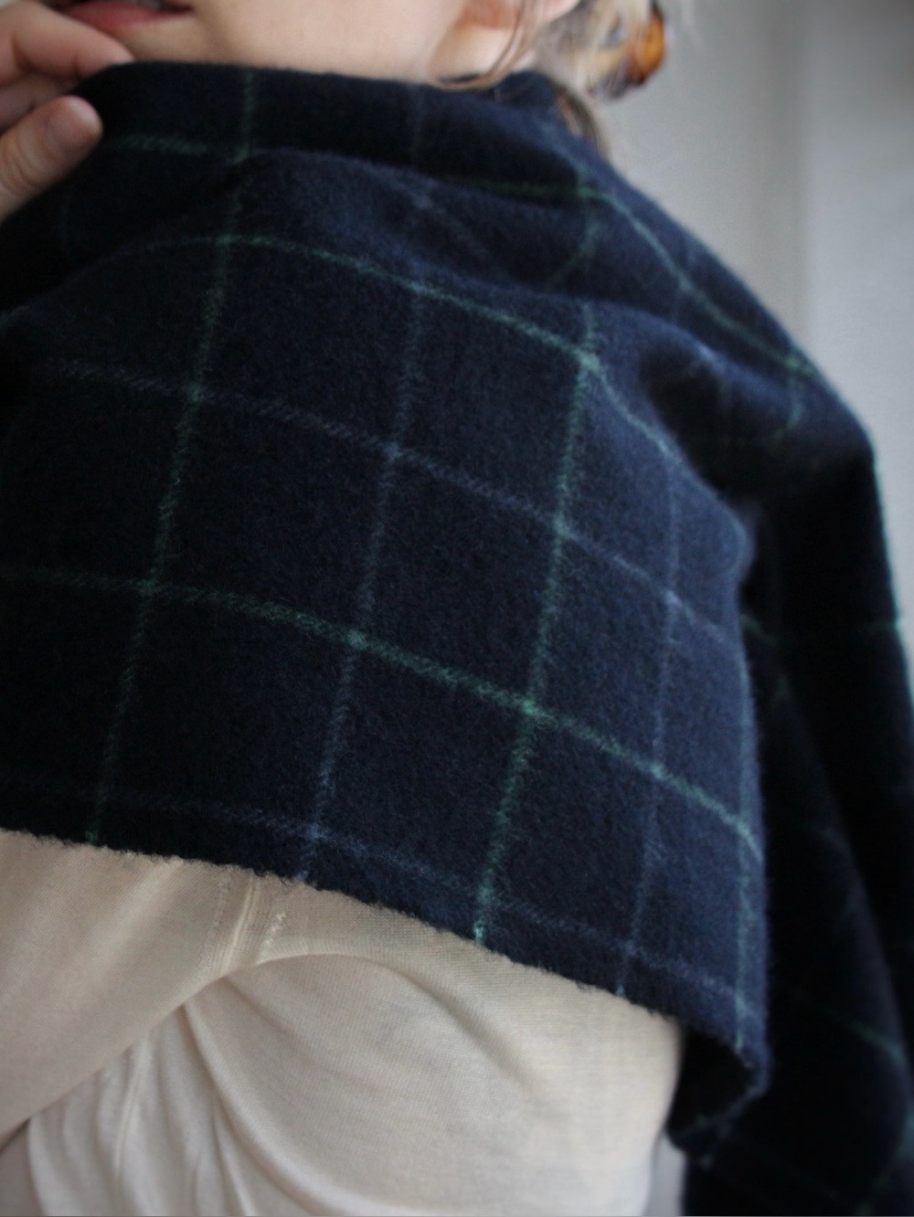 Pre-1999 Burberrys Cashmere Window Pane Muffler Scarf - Picture 4 of 6